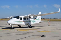 N255MG @ KBOI - Parked on the south GA ramp with a problem to the right main gear. - by Gerald Howard