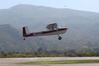 N6220T @ SZP - 1964 Cessna 150E, Continental O-200 100 Hp, takeoff climb Rwy 22 - by Doug Robertson