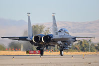 92-0366 @ KBOI - awaiting clearance for RWY 10R.  391st Fighter Sq. Bold Tigers, 366th Fighter Wing, Mountain Home AFB, Idaho.