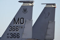 92-0366 @ KBOI - 391st Fighter Sq. Bold Tigers, 366th Fighter Wing, Mountain Home AFB, Idaho.