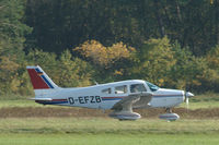 D-EFZB @ EDWN - Piper PA-28-161 Warrior II taking off from Klausheide (Nordhorn-Lingen) airfield, Germany - by Van Propeller