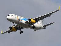 EC-MLE @ LFBD - Vueling (25 years Disneyland Livery) VY1227 from Palma de Mallorca (PMI) landing runway 23 - by JC Ravon - FRENCHSKY