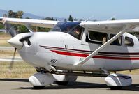 N206GC @ KRHV - Locally-based 2002 Cessna 206H taxing out for departure at Reid Hillview Airport, San Jose, CA. - by Chris Leipelt