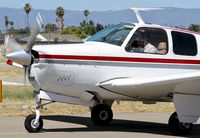 N3713Q @ KRHV - Southern California based 1966 Beechcraft V35 Bonanza taxing out for departure at Reid Hillview Airport, San Jose, CA. - by Chris Leipelt
