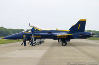 161967 @ KMIV - F/A-18A Hornet 161967 C/N 0183 from Blue Angels Demo Team  NAS Pensacola, FL