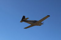 N58143 @ SZP - 1985 Mooney M20J 201 Special Edition, Lycoming IO-360-A&C 200 Hp, takeoff climb Rwy 22 - by Doug Robertson