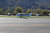 N704JH @ SZP - 1976 Cessna 150M, Continental O-200 100 Hp, landing roll Rwy 04 - by Doug Robertson