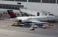 N927DN @ KDTW - MD-90-30 - by Mark Pasqualino