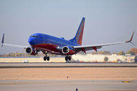 N223WN @ KBOI - Landing RWY 10L. - by Gerald Howard