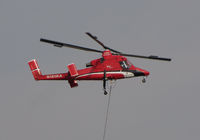 N161KA @ O69 - Swanson Group Aviation (Glendale, OR) 1996 Kaman K-1200 K-MAX water dropping helicopter prepares to leave for action @ Petaluma Municipal Airport, CA temporary home base in support of efforts to control devastating Northern California Oct 2017 wildfires - by Steve Nation