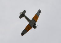 G-CIUW @ EGLM - Noorduyn AT-16 Harvard IIB preparing to land at White Watham. Marked as FE511. - by moxy