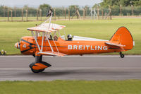 SE-BOG @ EGXP - B75N-1 SE-BOG/4  Breitling Wingwalkers, Scampton Air Show 2017 - by Grahame Wills