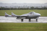 LN-DHZ @ EGXP - DH Vampire T55 LN-DHZ/PX-M Norwegian Air Force Historical Sqd
Scampton Air Show 2017 - by Grahame Wills