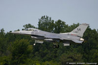 85-1487 @ KYIP - F-16C Fighting Falcon 85-1487 MI from 107th FS Red Devils 127th FW Selfridge ANGB, MI - by Dariusz Jezewski www.FotoDj.com