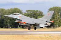 E-600 @ LFSI - Royal Danish Air Force SABCA F-16AM Fighting Falcon, Landing rwy 29, St Dizier-Robinson Air Base 113 (LFSI) Open day 2017 - by Yves-Q