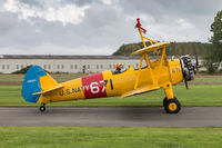 G-CGPY @ XBRE - Boeing-Stearman PT-13D Kaydet 671 (G-CGPY)  Wingwalk Displays, Breighton 17/9/17 - by Grahame Wills