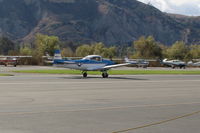 N8867H @ SZP - 1947 North American NAVION, Continental IO-520 285 Hp upgrade, landing roll Rwy 22, another Young Eagles flight-very busy day - by Doug Robertson