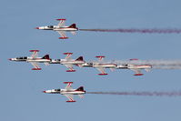71-3046 @ LMML - F-5s of the Turkish Stars Aerobatic Team over Malta - by Raymond Zammit