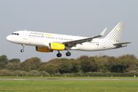 EC-MES @ LFRB - Airbus A320-232, On final rwy 25L, Brest-Bretagne airport (LFRB-BES) - by Yves-Q