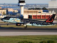 OO-SNB @ LPPT - Brussels Airlines (Tintin comics Livery) take off runway 03 - by JC Ravon - FRENCHSKY