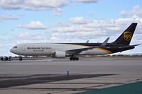 N306UP @ KBOI - Push back from the UPS ramp. - by Gerald Howard