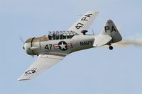 F-AZRB @ LFRU - North American SNJ-5 Texan, On display, Morlaix-Ploujean airport (LFRU-MXN) Air show 2017 - by Yves-Q