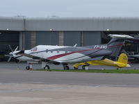 T7-AMS @ EGJB - Parked outside ASG, Guernsey, after a registration change from HB-FXX