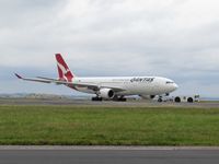 VH-EBO @ NZAA - towed off to stand after hydraulic issues - by magnaman