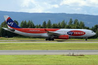 OY-VKH @ ENGM - My Travel Airways, current Thomas Cook - by Jan Buisman
