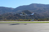 N5443L @ SZP - 1980 Cessna 152, Lycoming O-235 115 Hp, takeoff climb Rwy 04 - by Doug Robertson