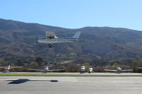N704JH @ SZP - 1976 Cessna 150M, Continental O-200 100 Hp, landing Rwy 04 - by Doug Robertson