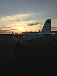 ZK-PIY @ NZAA - on apron as sun setting - by magnaman