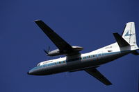 LX-LGA @ EHAM - Luxair Fokker F27 Mk.100 Friendship climbing away from Schiphol airport, the Netherlands, 1981 - by Van Propeller