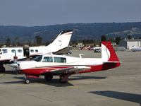 N858JB @ KWVI - Beautifully painted 1977 Mooney M20J visiting @ Watsonville Municipal Airport, CA (Huron Ag Helicopters, Coalinga, CA is owner but for sale on December 7, 2017 - by Steve Nation
