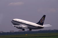 SX-BCI @ EHAM - Olympic Airways Boeing 737-284 taking off from Schiphol airport, the Netherlands, 1981 - by Van Propeller