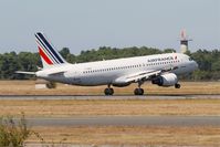 F-HBNA @ LFBD - Airbus A320-214, Landing rwy 05, Bordeaux Mérignac airport (LFBD-BOD) - by Yves-Q