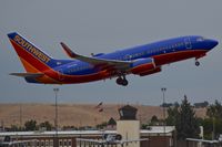 N420WN @ KBOI - Departing RWY 28L. - by Gerald Howard
