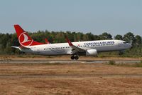 TC-JVA @ LFBD - Boeing 737-8F2, Landing rwy 05, Bordeaux Mérignac airport (LFBD-BOD) - by Yves-Q