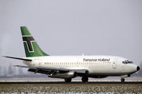 PH-TVI @ EHAM - Transavia Holland Boeing 737-222 landing at Schiphol airport, the Netherlands, 1983 - by Van Propeller