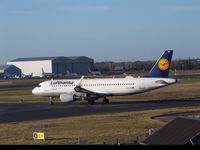 D-AIUM @ EGBB - Lining up on runway 33 at Birmingham Airport.