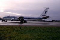 SU-DAA @ EHAM - ZAS Airline of Egypt Boeing 707-328C on the platform of Schiphol-Oost, the Netherlands, 1982