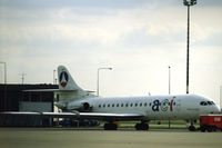 F-BMKS @ EHAM - Air Charter International Caravelle 10 on the platform at Schiphol airport, the Netherlands, 1983 - by Van Propeller