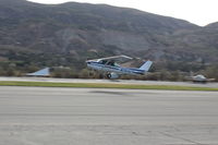 N704UT @ SZP - 1976 Cessna 150M, Continental O-200 100 Hp, takeoff climb Rwy 04 - by Doug Robertson
