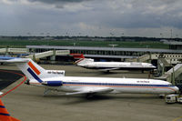 PH-AHD @ EHAM - Air Holland Boeing 727-2H3 at the pier at Schiphol airport, the Netherlands, 1985 - by Van Propeller