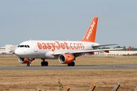 G-EZAT @ LFBD - Airbus A319-111, Taxiing to holding point Delta rwy 05, Bordeaux Mérignac airport (LFBD-BOD) - by Yves-Q