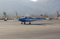 N8667H @ SZP - 1947 North American NAVION, Continental IO-520 285 Hp upgrade, landing roll Rwy 04 - by Doug Robertson