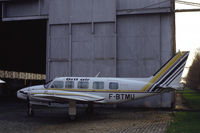 F-BTMU @ EHRD - Piper PA-31-350 Navajo Chieftain of Brit Air parked at Rotterdam Zestienhoven airport, 1983 - by Van Propeller