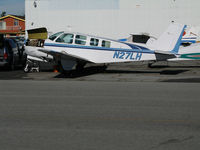 N27LH @ KRHV - Classic 1972 Beech A36 Bonanza with engine cowling door open @ Reid-Hillview Airport (San Jose), CA home base - by Steve Nation