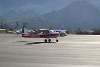 N3974U @ SZP - 1965 Cessna 150E, Continental O-200 100 Hp, takeoff roll Rwy 22 - by Doug Robertson