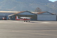 N3974U @ SZP - 1965 Cessna 150E, Continental O-200 100 Hp, taxi to the active - by Doug Robertson